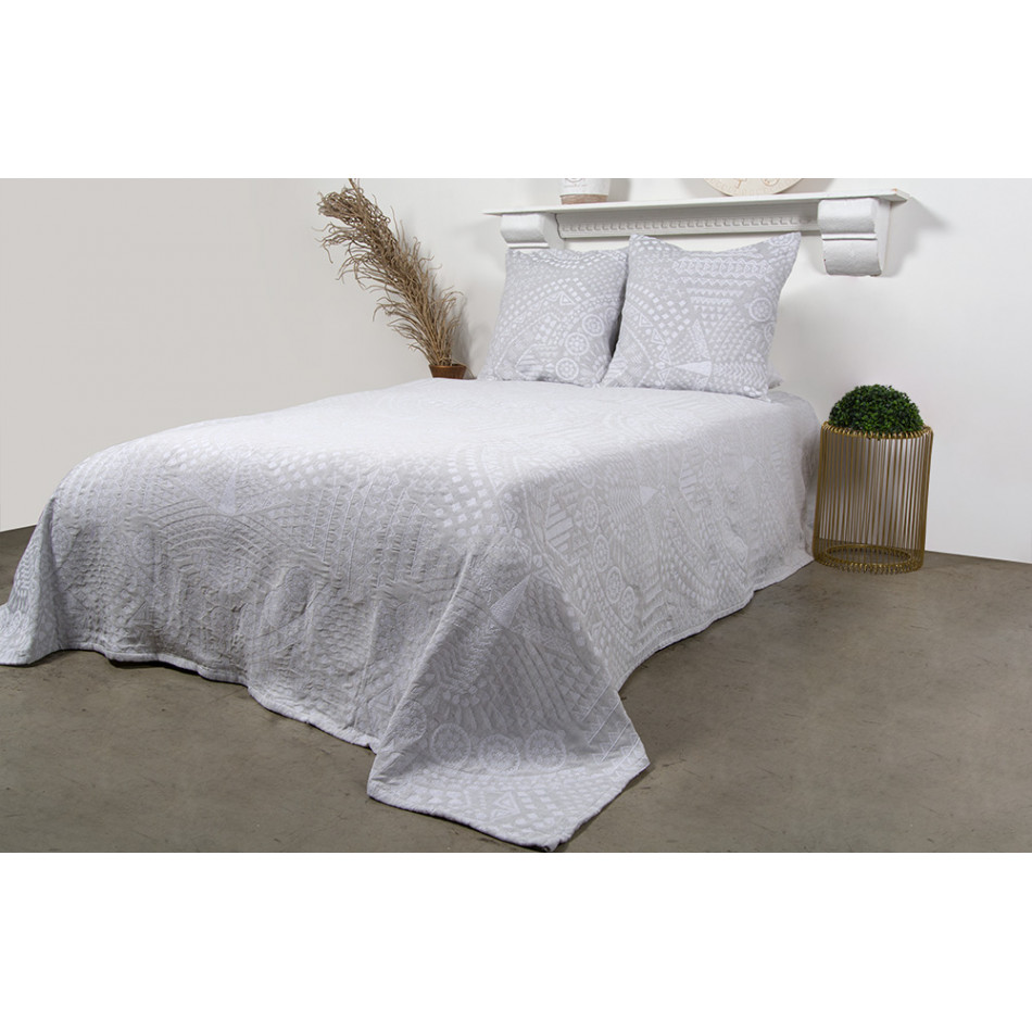 Bed cover Tatoo, grey, 160x220cm