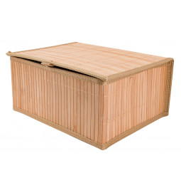 Basket bamboo L, natural, H14.5x31.5x25.5cm