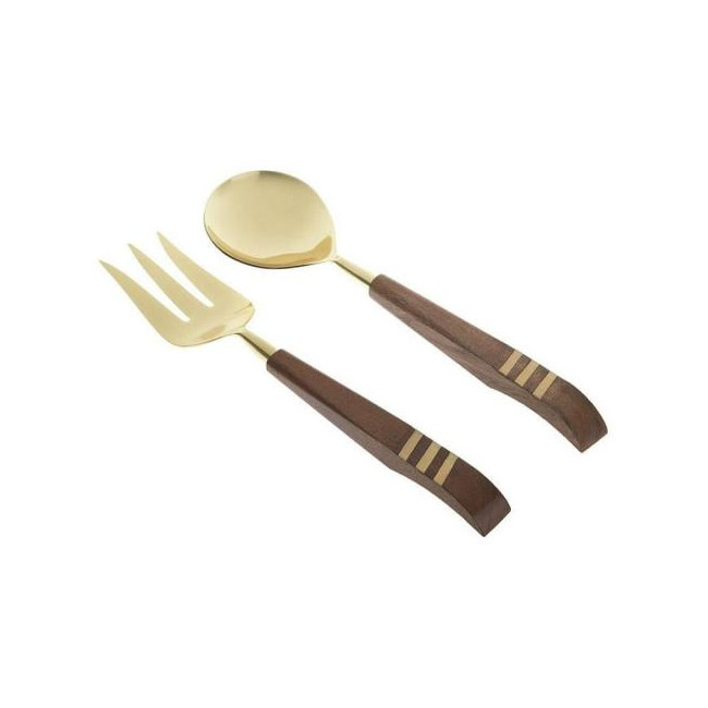 Salad server, golden, s/2, L28cm