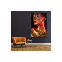 Wall Glass Art Lady with necklace, 150x100x3.5cm