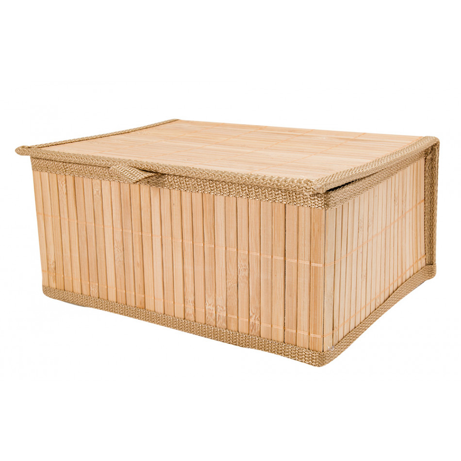 Basket bamboo M, natural  H13.5x29x22.5cm