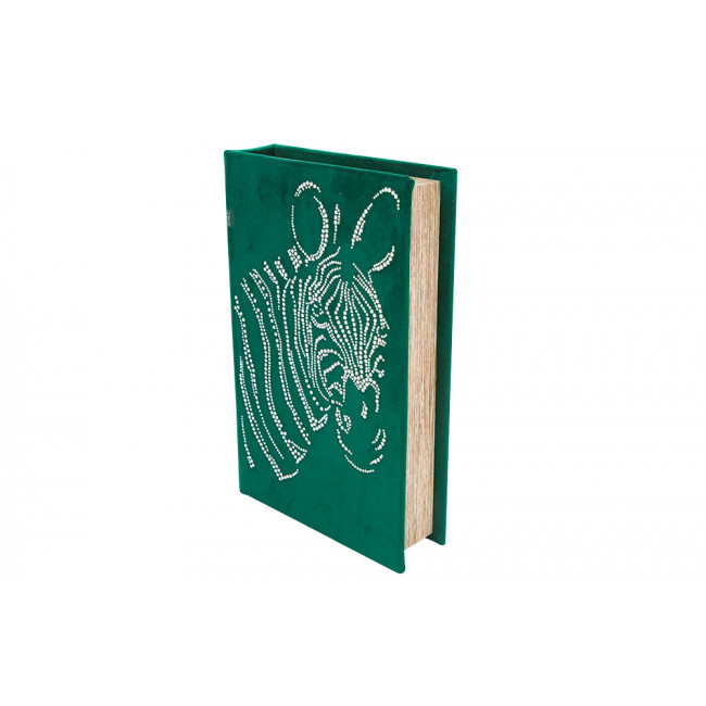 Book box  Zebra S, velvet, 26x17x5cm