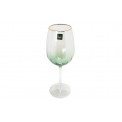 Red wine glass Saluzo green, H24.5cm D6cm