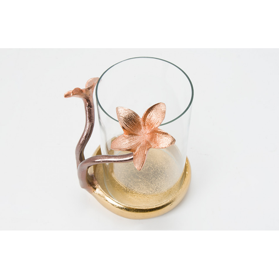 Hurricane Flower, copper/gold/bronze, 14x20cm