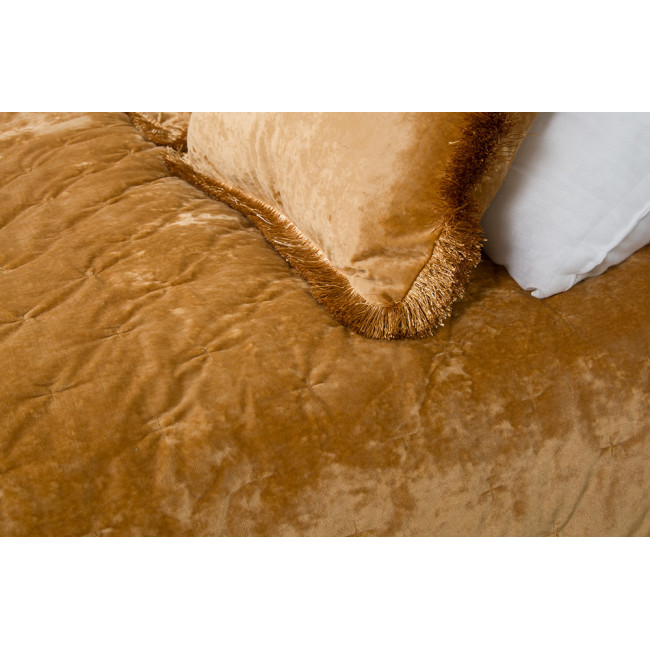 Bed cover Shelly 20, gold velvet, 220x240cm