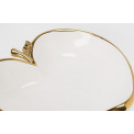 Decorative bowl White apple, white/gold, 31x26.5x7cm