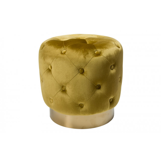 Stool Norma, olive gold, D44 x44cm