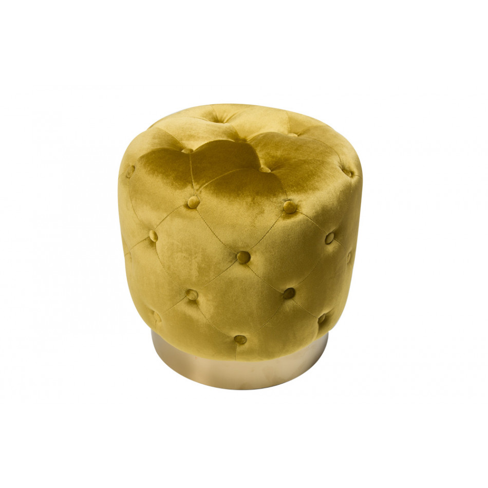 Stool Norma, olive gold, D44 x44cm
