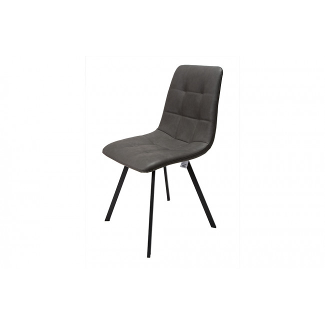 Dining chair Tauton, grey PU, 54x84x45cm, seat h 43cm