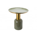 Table Linton 43823C, matt brass, brown with enamel,D49xH53cm