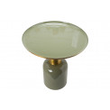 Table Linton 43823C, matt brass, brown with enamel,D49xH53cm