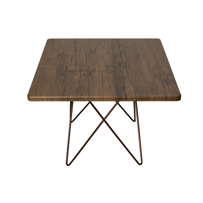 Coffee table Elstar, copper legs, 60x60cm H46cm