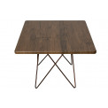 Coffee table Elstar, copper legs, 60x60cm H46cm