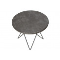Coffee table Elstar, palisander/black legs, D60 H46cm