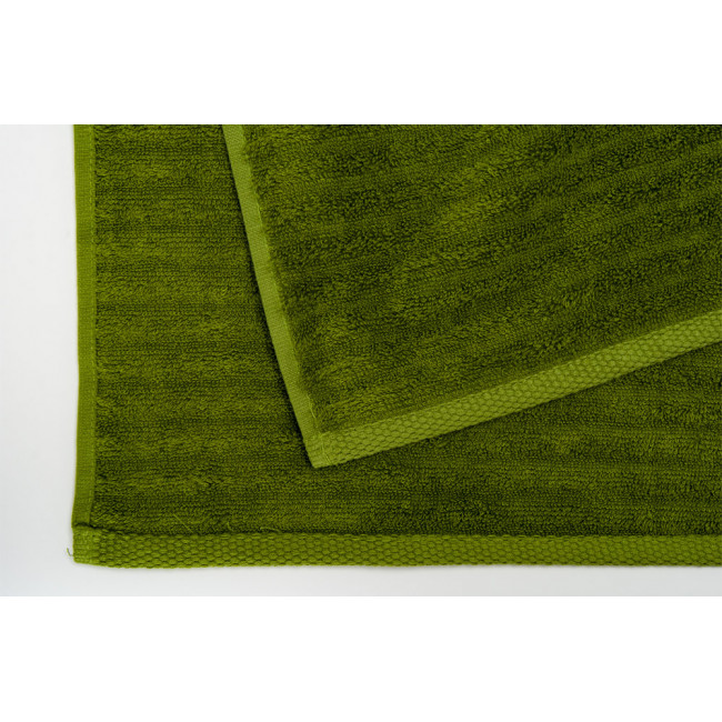 Bamboo towel Stripe, 50x100cm, green, 550g/m2