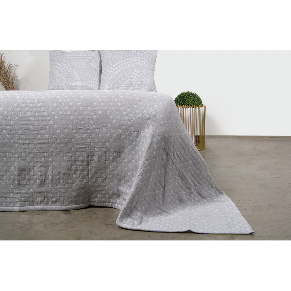 Bed cover More, grey, 220x260cm