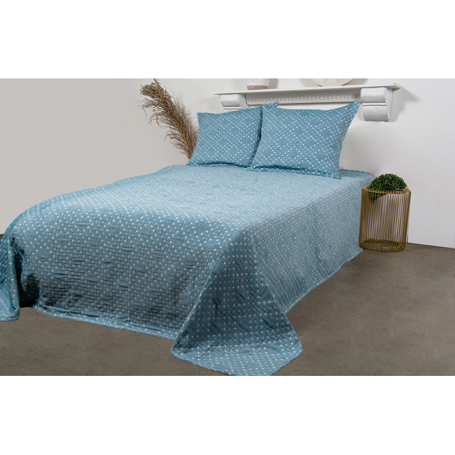 Bed cover More, blue, 220x260cm