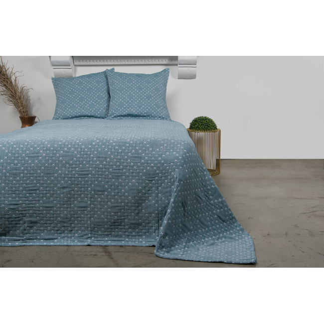 Bed cover More, blue, 220x260cm