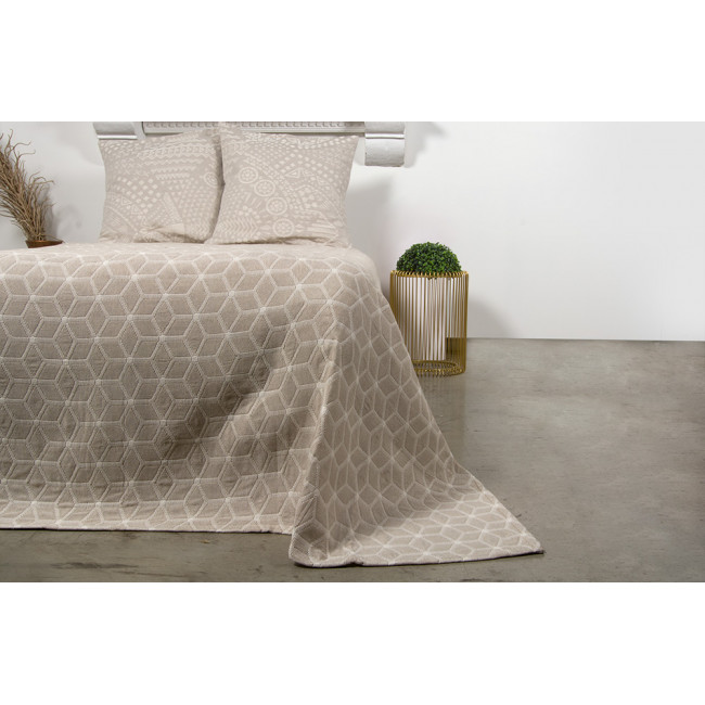 Bed cover Metry, linen, 220x260cm