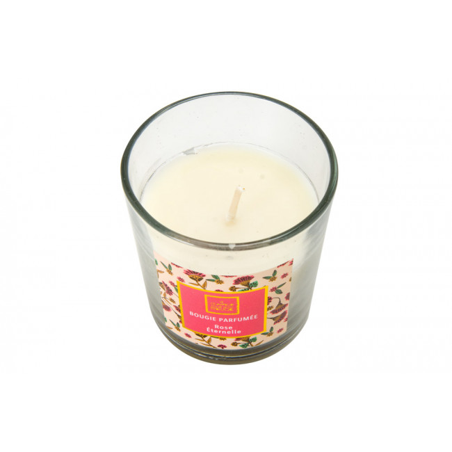 Scented candle Neda, rose scent, 110g, 7x7x8cm