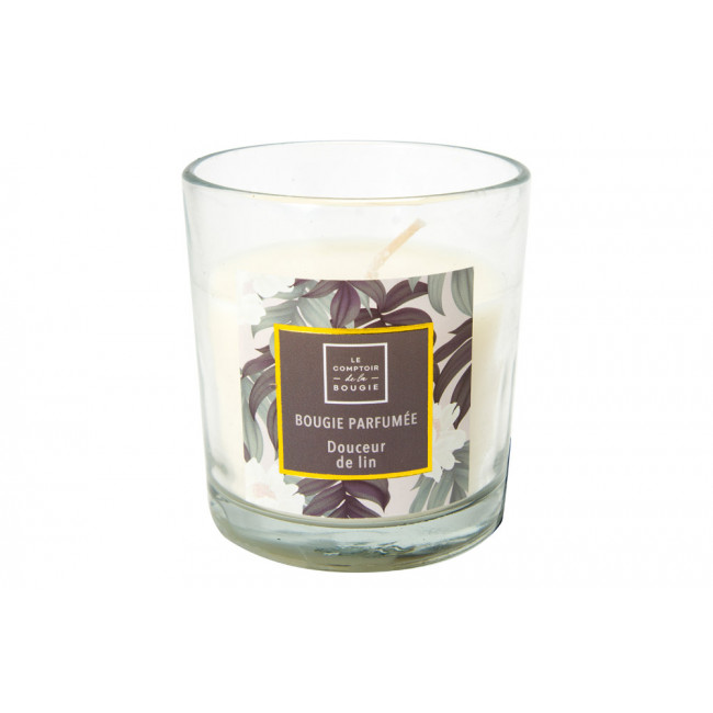 Scented candle Neda, linen scent, 110g, 7x7x8cm