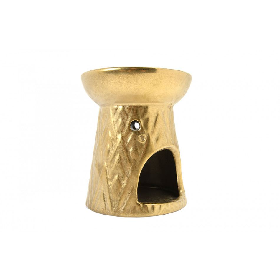 Fragrance lamp, gold, 10x12x10cm