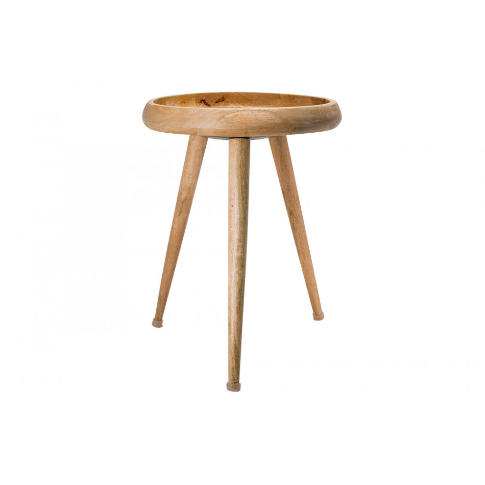 Side table Herve S, mango, H47, D42cm