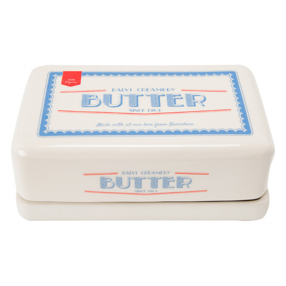 Butter tray Butter, white, 6.5x17.5x10.5cm