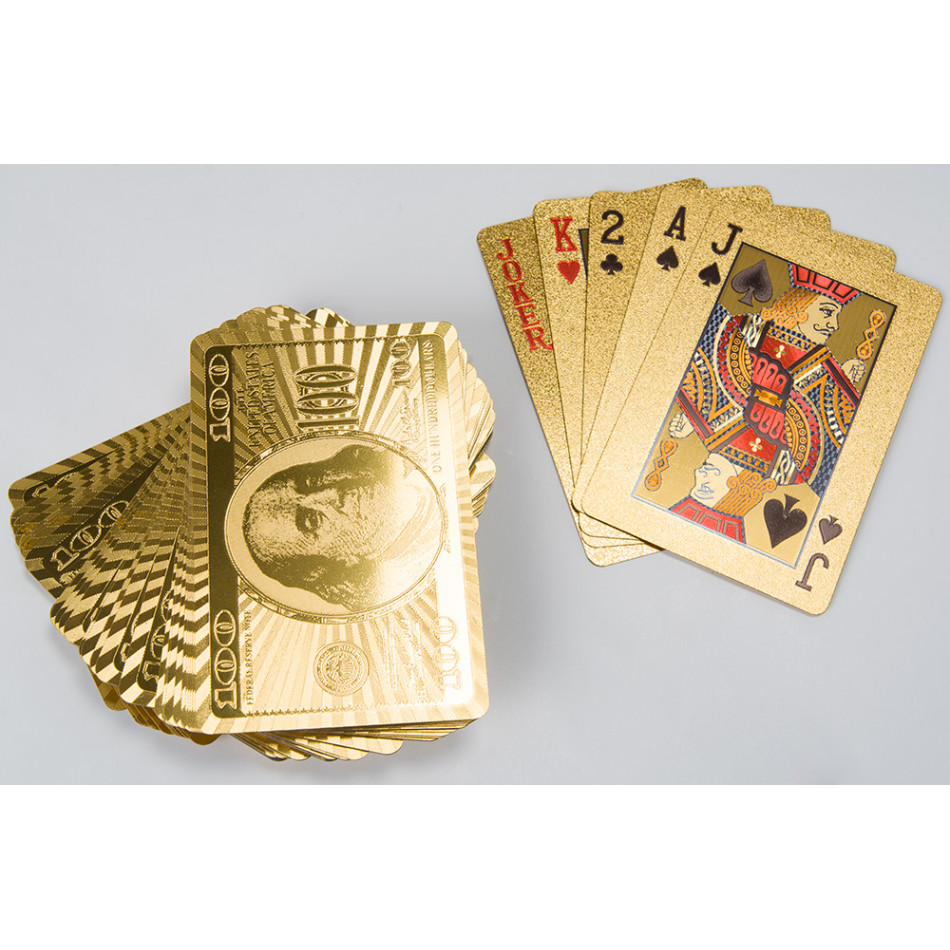 Playing cards Gold Dollar, 9x6 cm