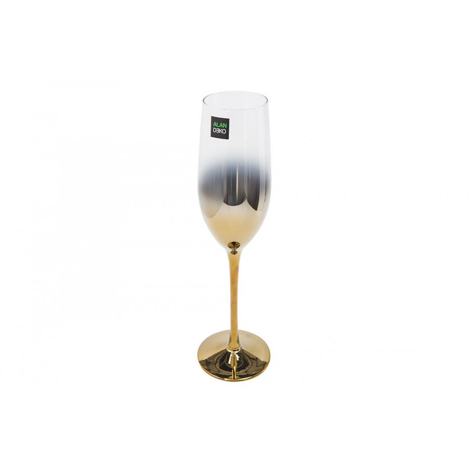 Champagne glass Metallic, copper, H25, D5-5.5 cm, 250ml