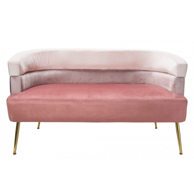 Armchair Navelli double, pink, 125x64x74cm,seat h40cm
