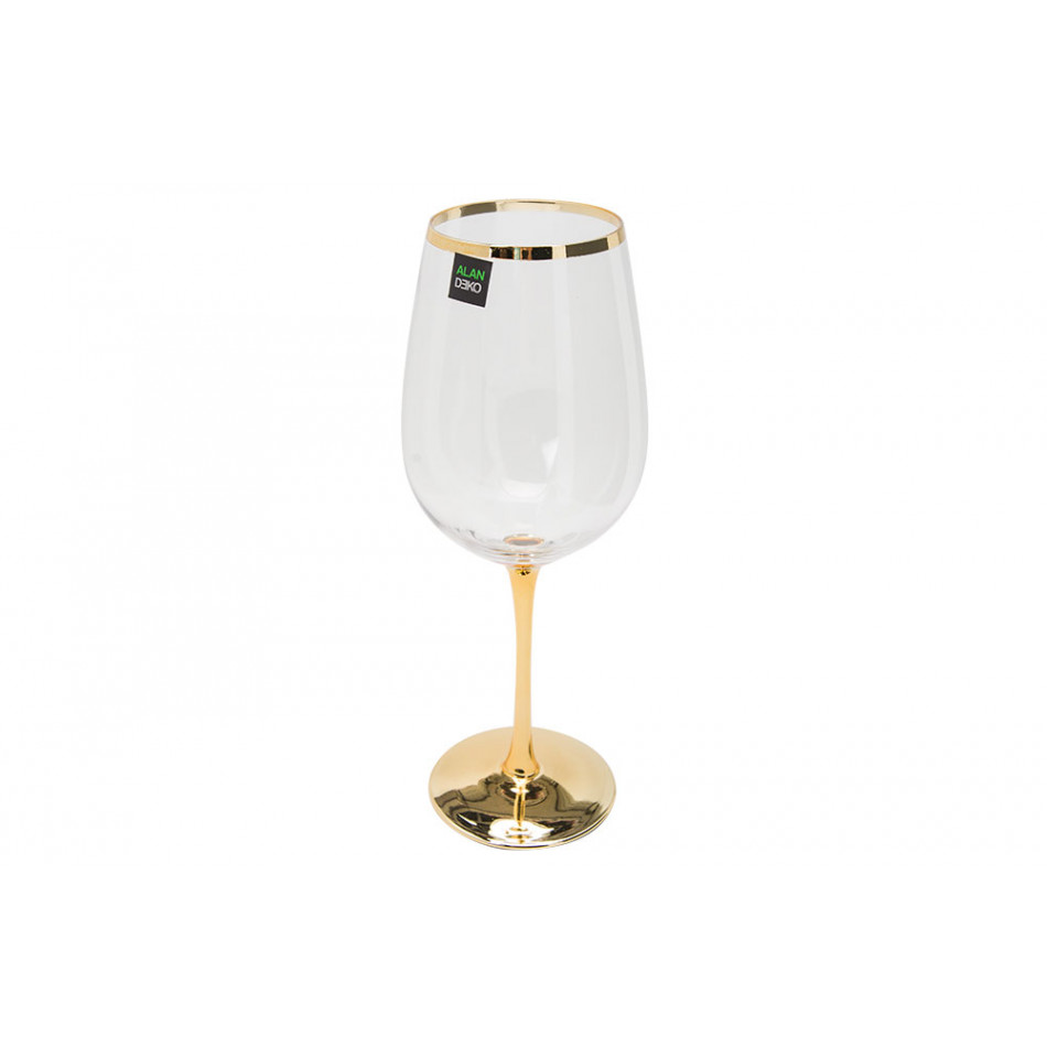 Red wine glass Sanremo metallic, H24.5xD6.5-9cm, 600ml