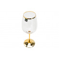 Red wine glass Sanremo metallic, H24.5xD6.5-9cm, 600ml