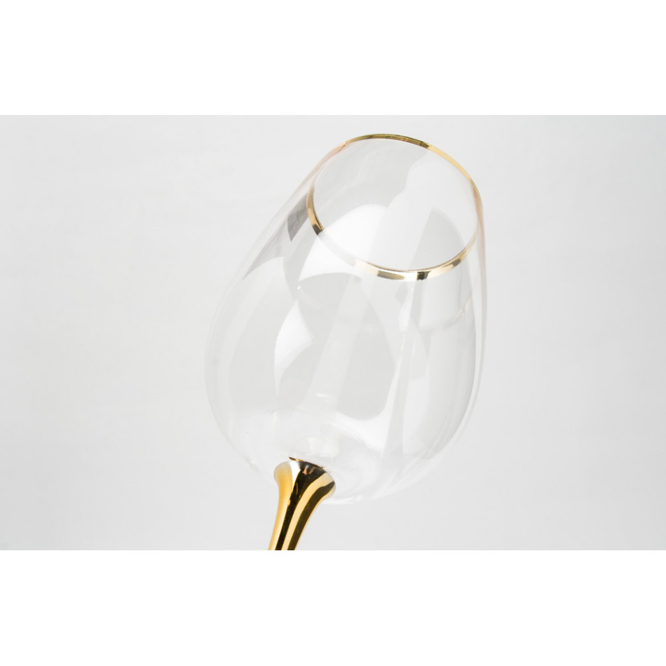 Red wine glass Sanremo metallic, H24.5xD6.5-9cm, 600ml