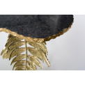 Table Triple Leaf, w/marble on top, gold, 50x51x54cm