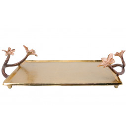 Decorative tray, copper/gold/bronze, 43x26cm