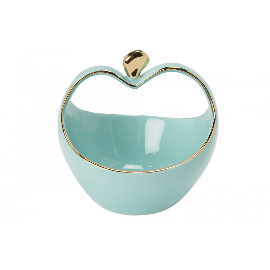 Decorative bowl Werona II, blue/gold, 13x13x12.5cm