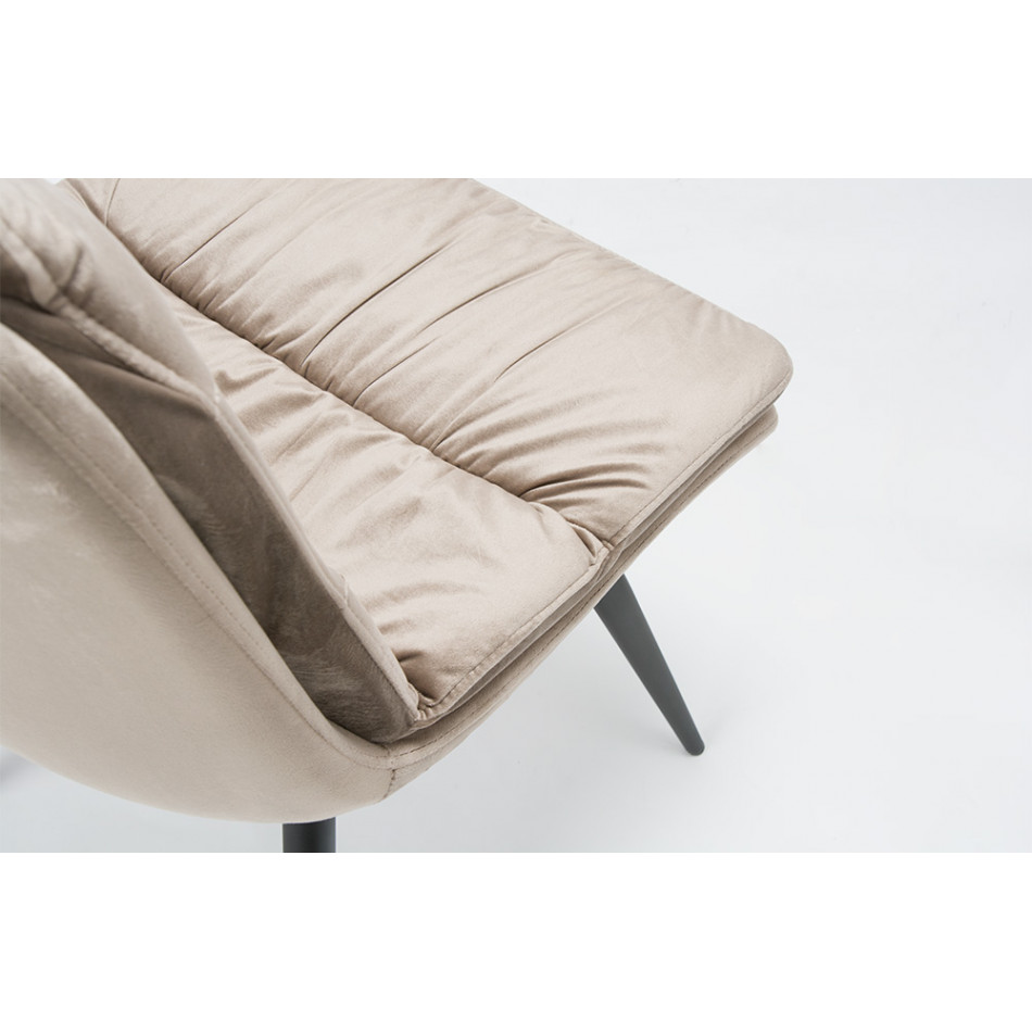 Dining chair Arina, taupe, 45x84x47cm, seat 40cm