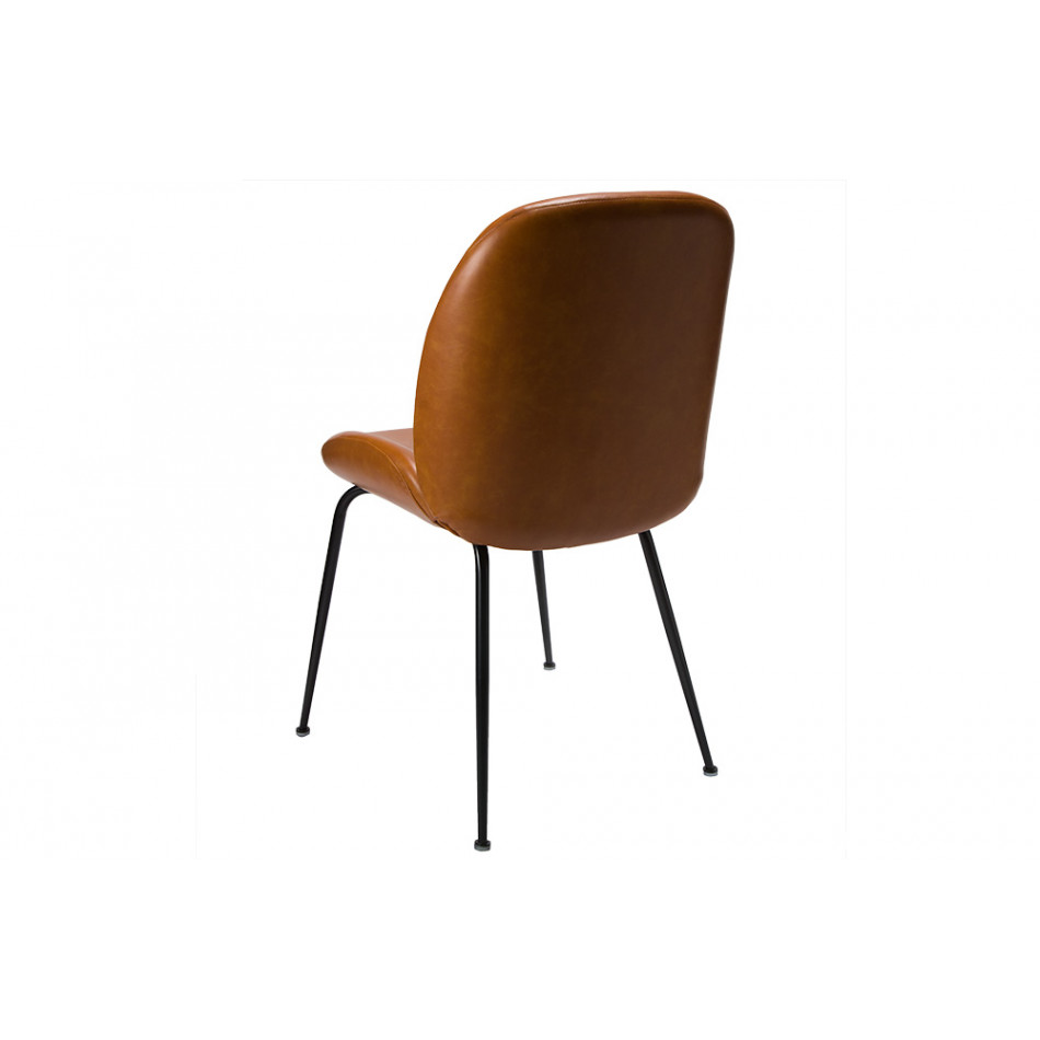 Dining chair Telmo, brown PU, 58x88x46cm