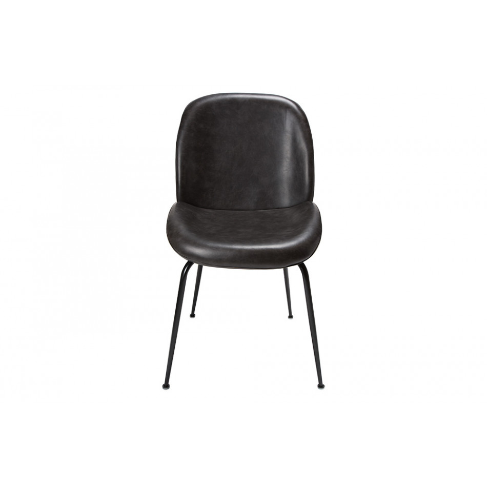 Dining chair Telmo, grey PU, 58x88x46cm