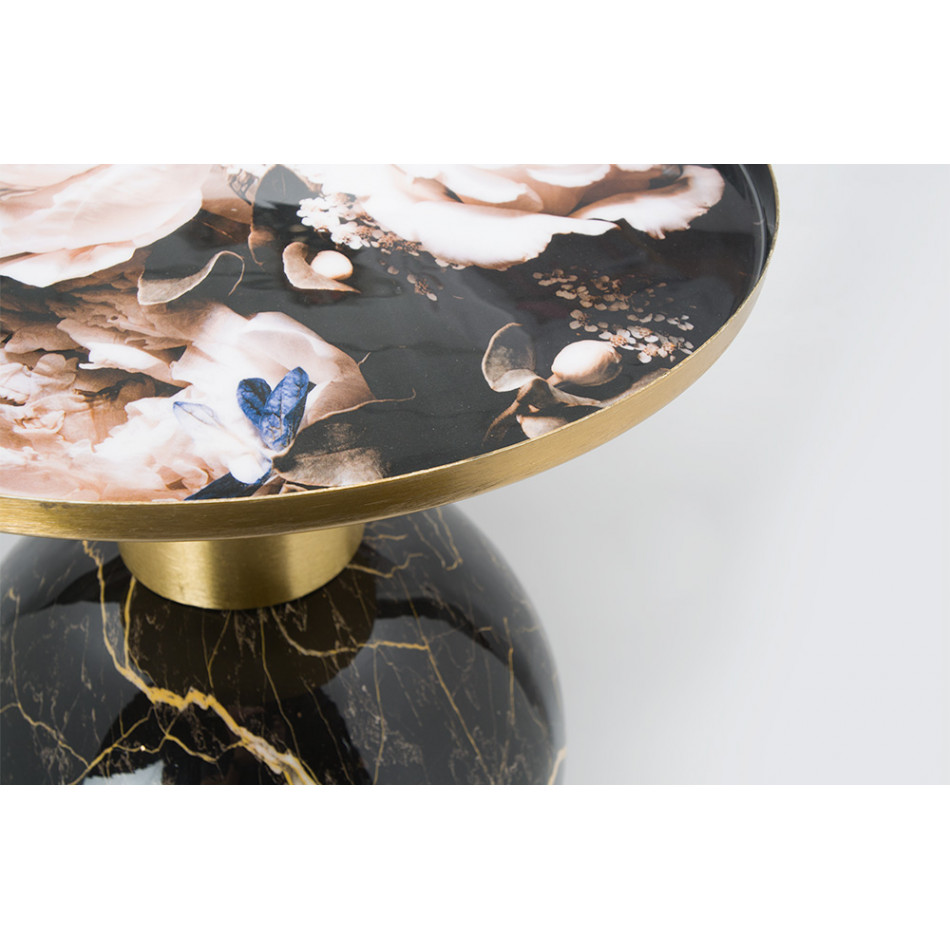 Table Lilly,matt brass plating gold PC, print.clear enamel41