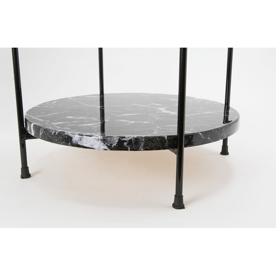 Table Lifton, black shiny PC printing/clear enamel32x32x60.5