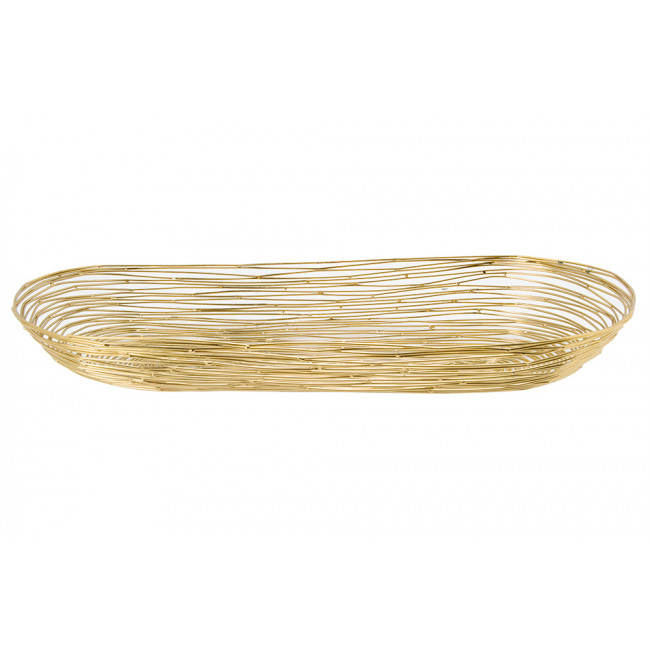 Tray Lora, shiny brass plating