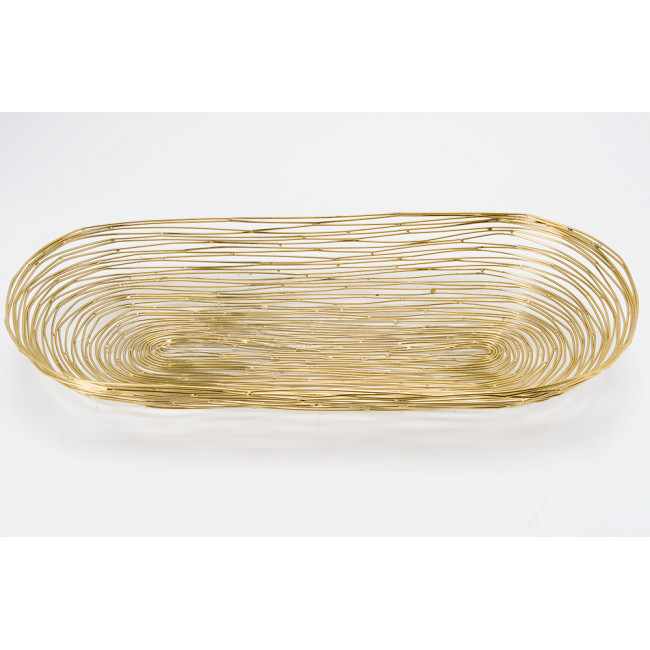 Tray Lora, shiny brass plating, 5.5x45x18.5cm