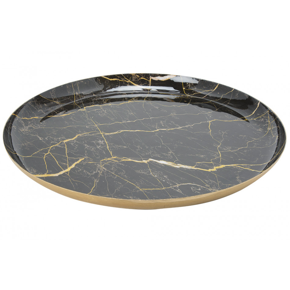 Tray Lola, matt brass plating, printing/clear enamel,3x40,2