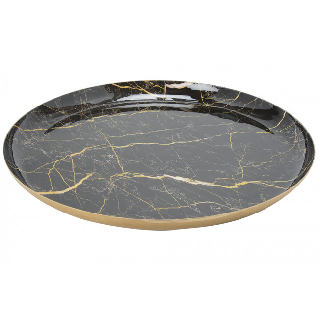 Tray Lola, matt brass plating, printing/clear enamel,3x40,2