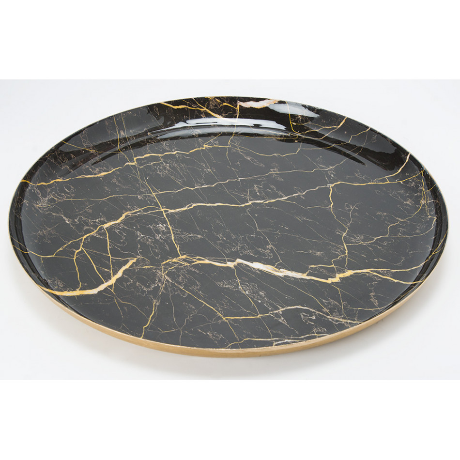 Tray Lola, matt brass plating, printing/clear enamel,3x40,2