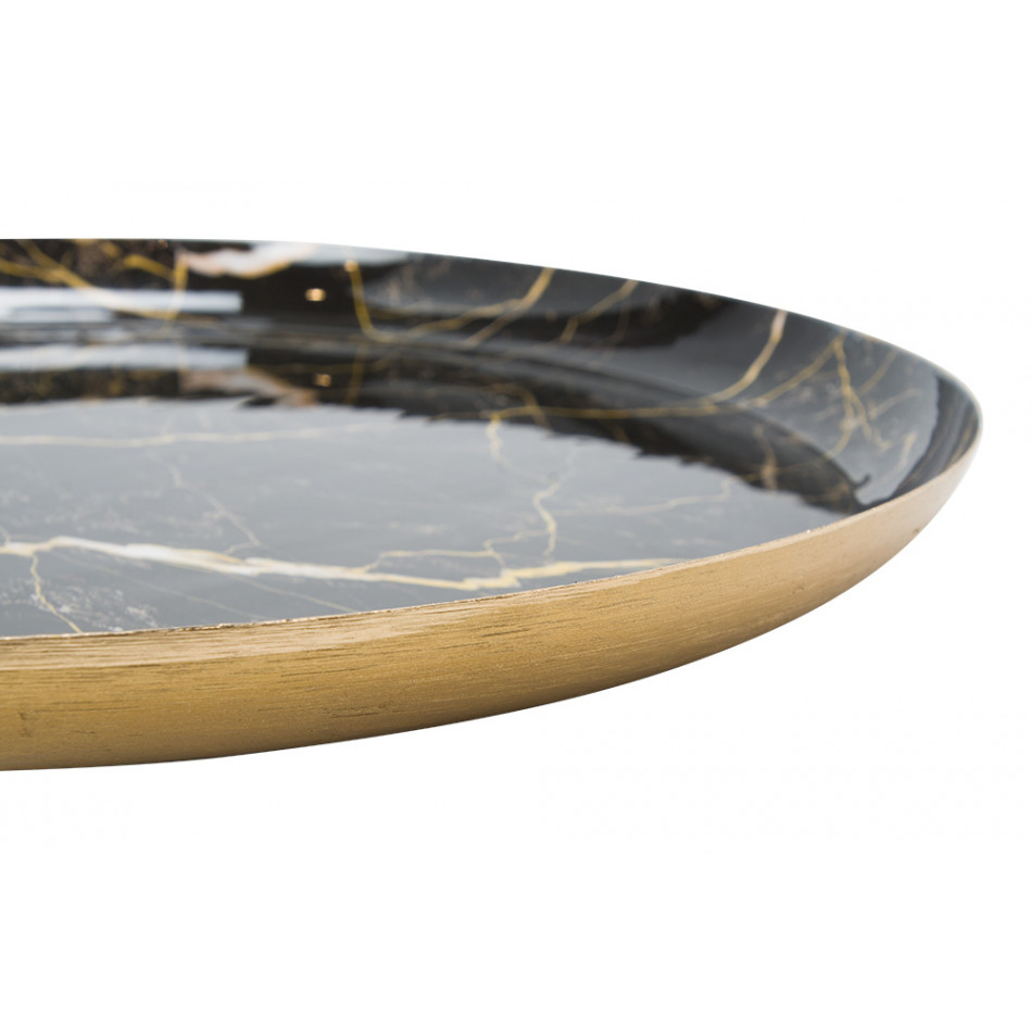 Tray Lola, matt brass plating, printing/clear enamel,3x40,2