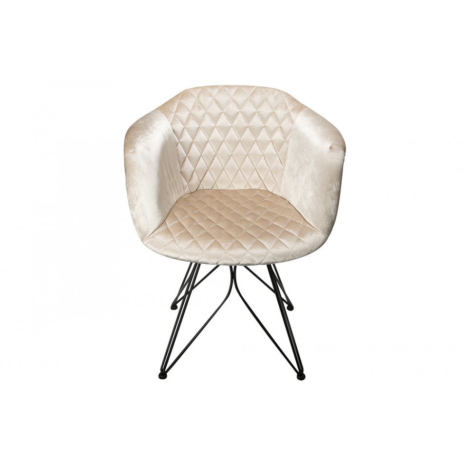 Chair Elenor, pearl, 62x54x78cm