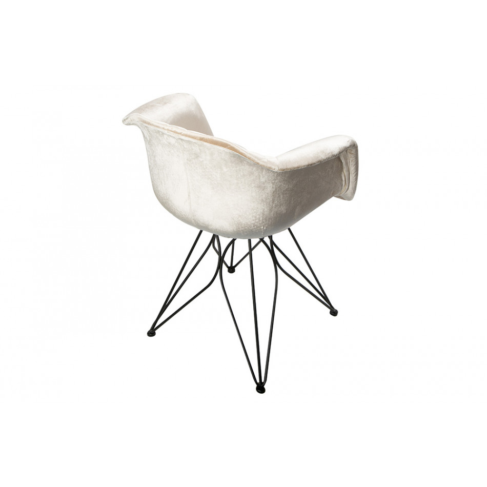 Chair Elenor, pearl white, 62x54x78cm